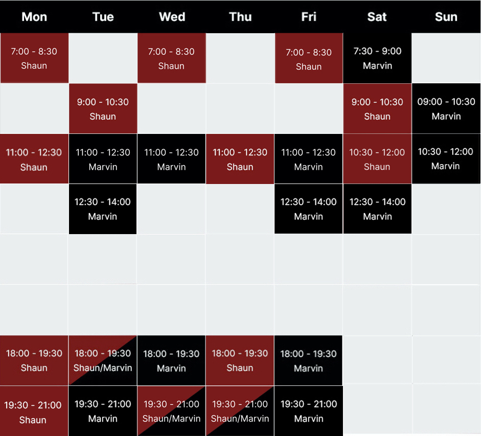 Semi-Private-Coaching-Schedule-Latest- semi private coaching, semi private class, group class, group coaching