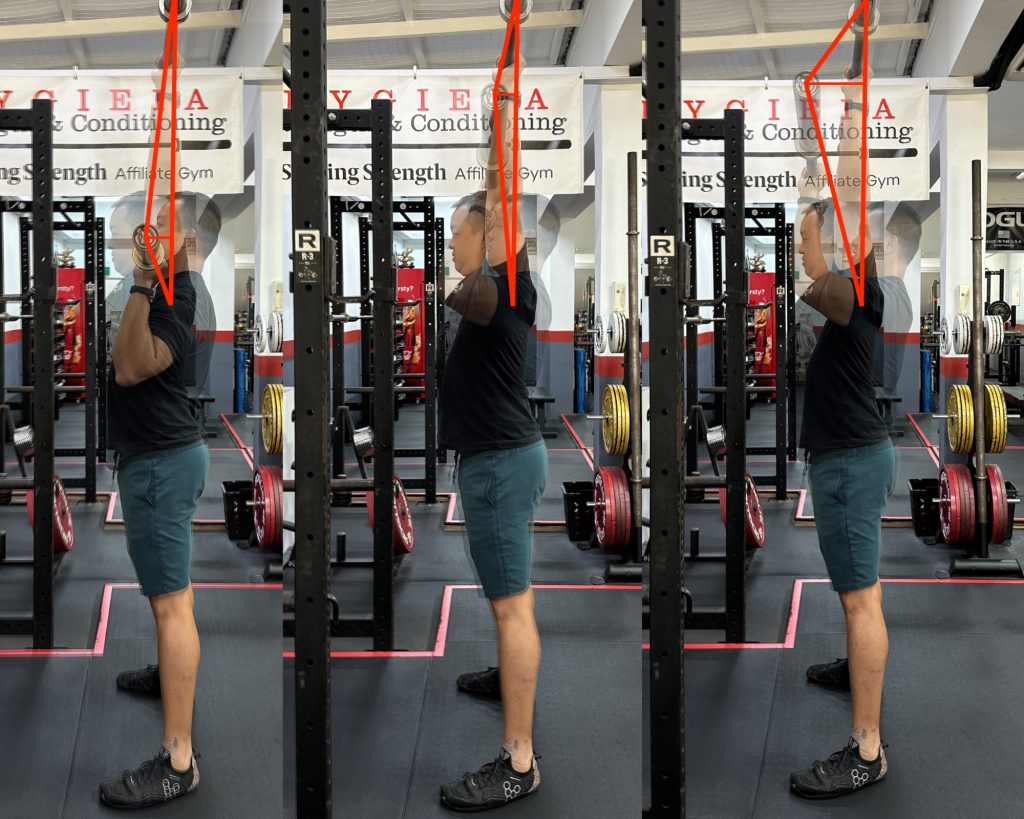 shoulder press, overhead press, moment arm, strength training, barbell training, personal training, personal trainer